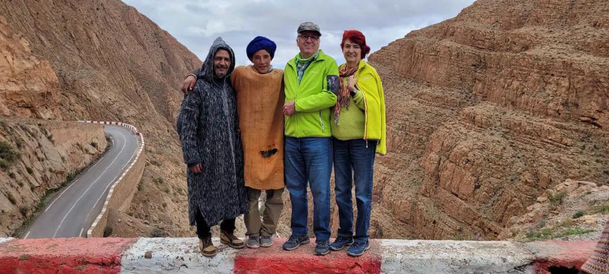 Guests with our team at the Dades Gorge viewpoint