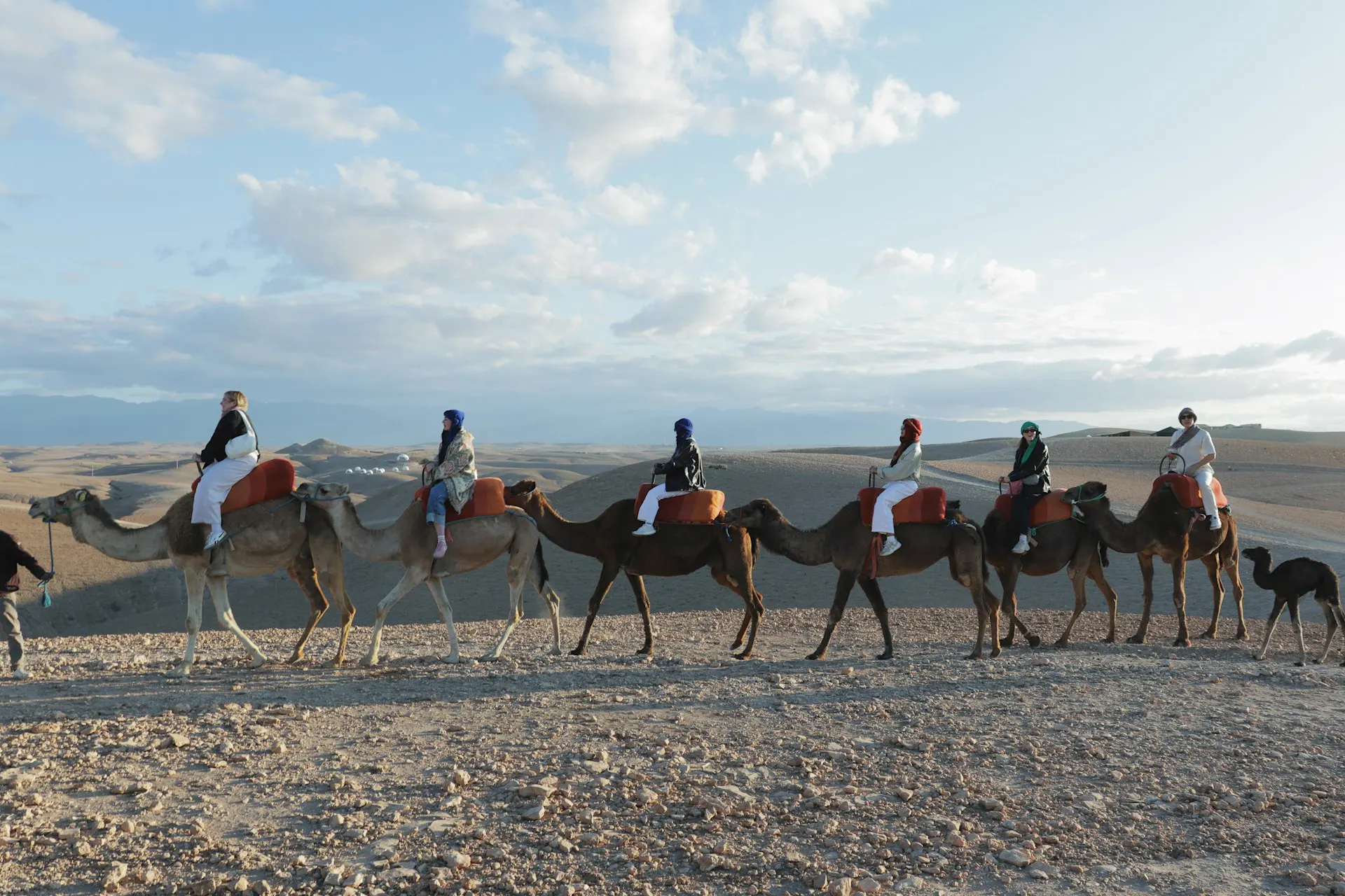 Camel ride in the Agafay desert