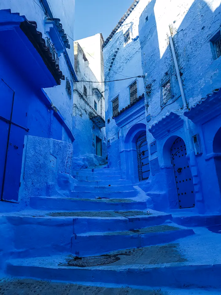 Blue stairs and lanes in Chefchaouen
