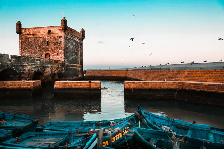 The Skala fortress and boats in Essaouira