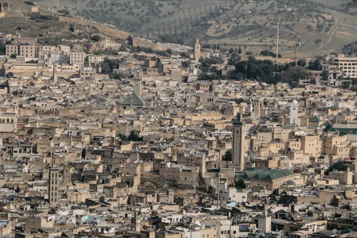 View over the old town of Fes