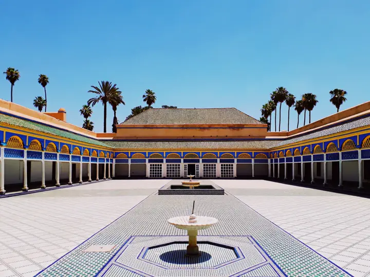 Courtyard of the Bahia Palace in Marrakech