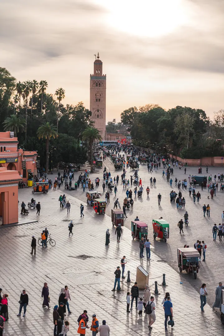 People on Jemaa el-Fna square in Marrakech